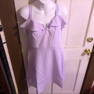 Purple lightweight plaid tartan sundress